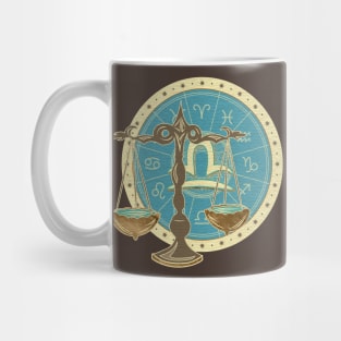 Vintage Libra Zodiac art Mug